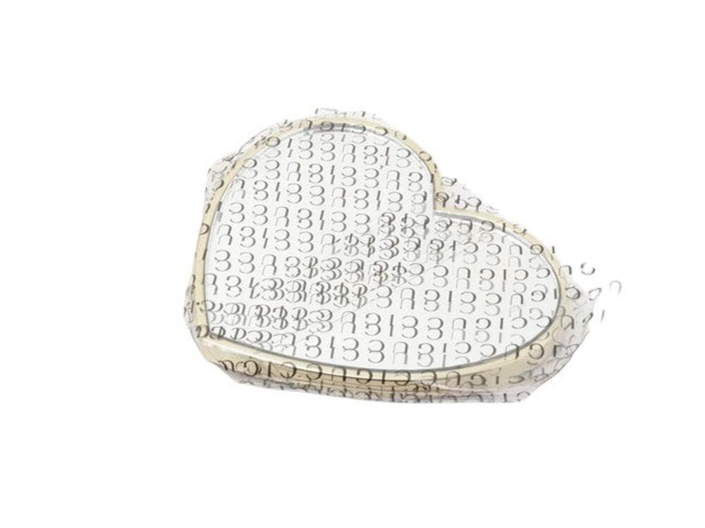 6925 - Gucci Guccissima Heart Compact Mirror GG Monogram 5cm Gold Trim